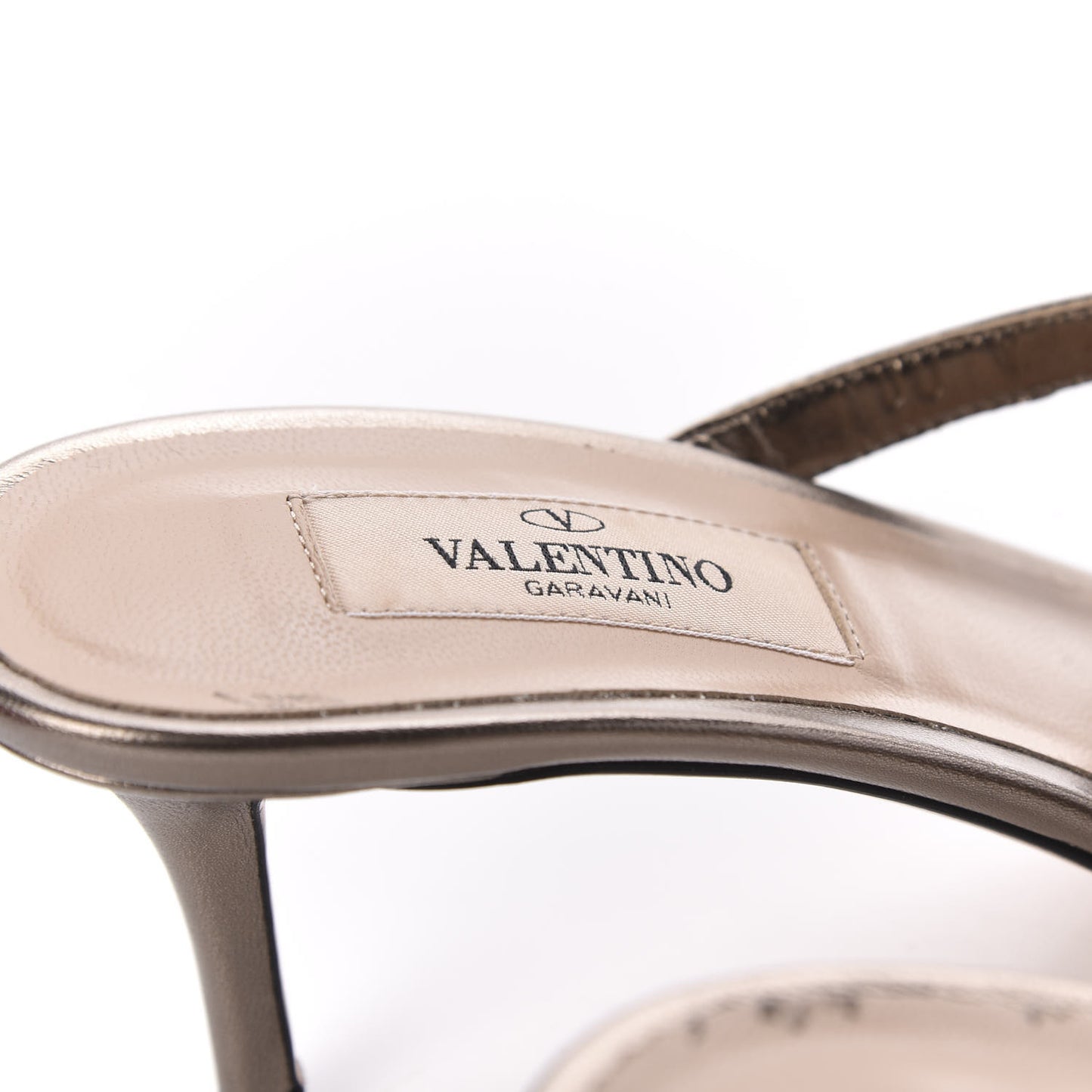 Metallic Nappa Rockstud 60mm Slide Sandals 36.5 Sasso