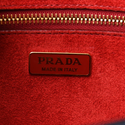 Prada City Calfskin Pattina Crossbody Flap Bag Royal 6 of 9