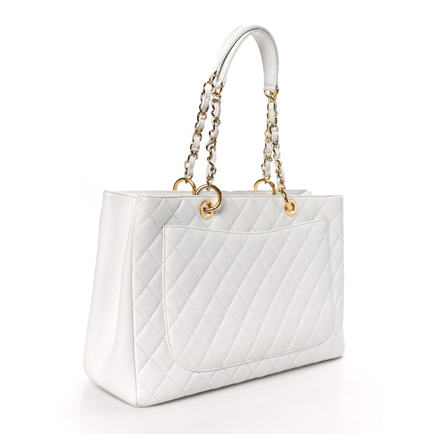 Chanel Caviar Quilted Grand Shopping Tote GST White 2 of 11