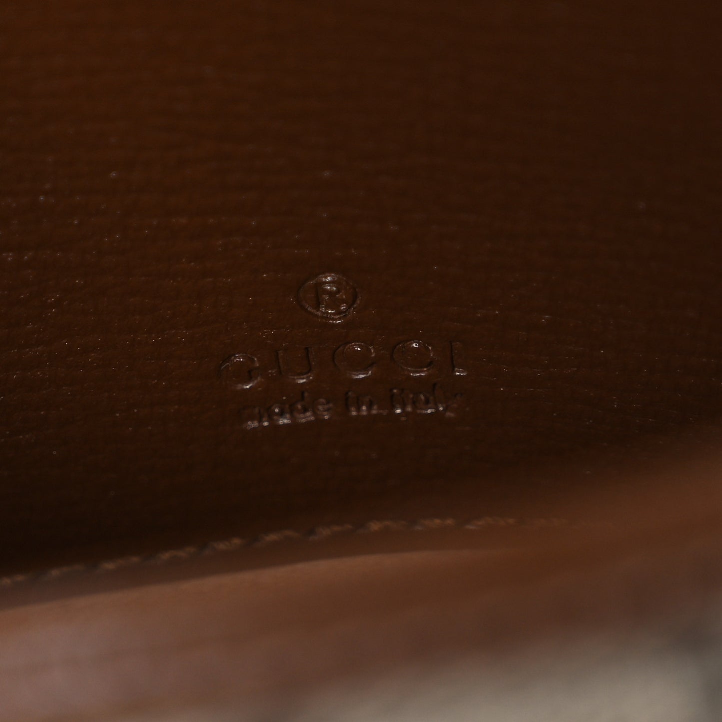 GG Supreme Monogram Azalea Calfskin Web Horsebit 1955 Wallet On Strap Beige Ebony Brown Sugar