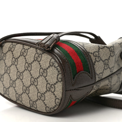 Gucci GG Supreme Monogram Web Mini Ophidia Bucket Bag Brown 9 of 9