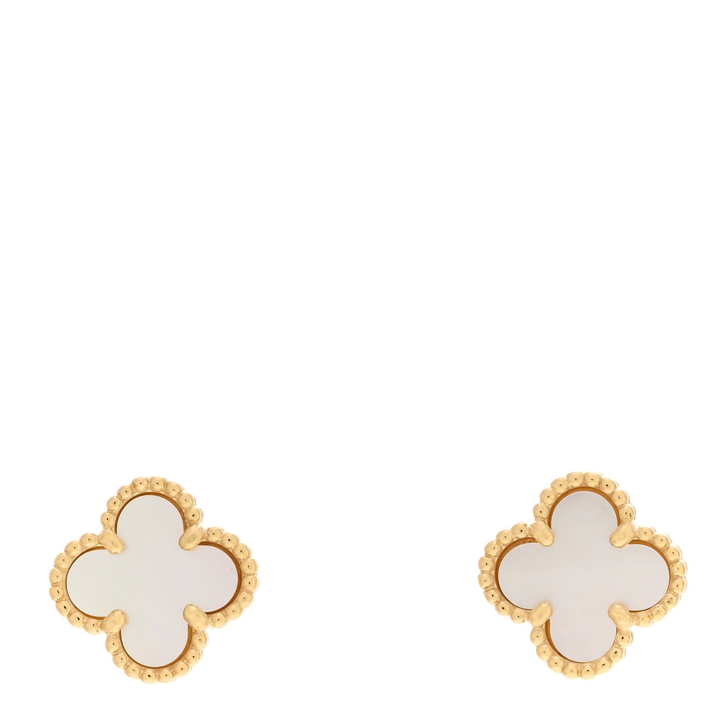 18K Yellow Gold Mother of Pearl Sweet Alhambra Earrings