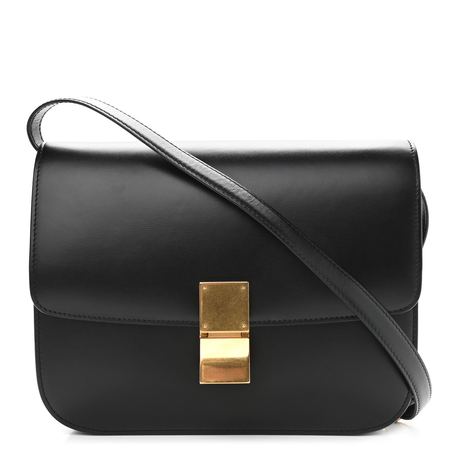 Celine Box Calfskin Medium Classic Box Flap Bag Black 1 of 11