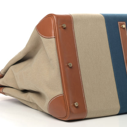 Hermes Toile Natural Barenia Flag HAC Birkin 50 Fauve 5 of 13