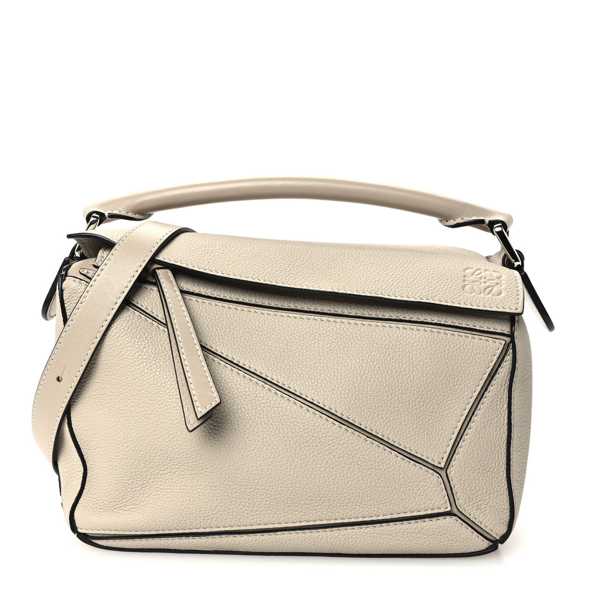 Calfskin Small Puzzle Bag Light Oat
