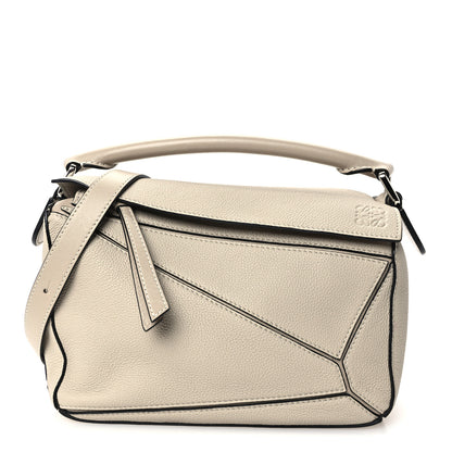 Loewe Calfskin Small Puzzle Bag Light Oat 1 of 11