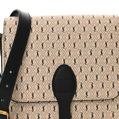 Saint Laurent Canvas Smooth Calfskin Le Monogramme Medium Buckle Satchel Beige 8 of 11