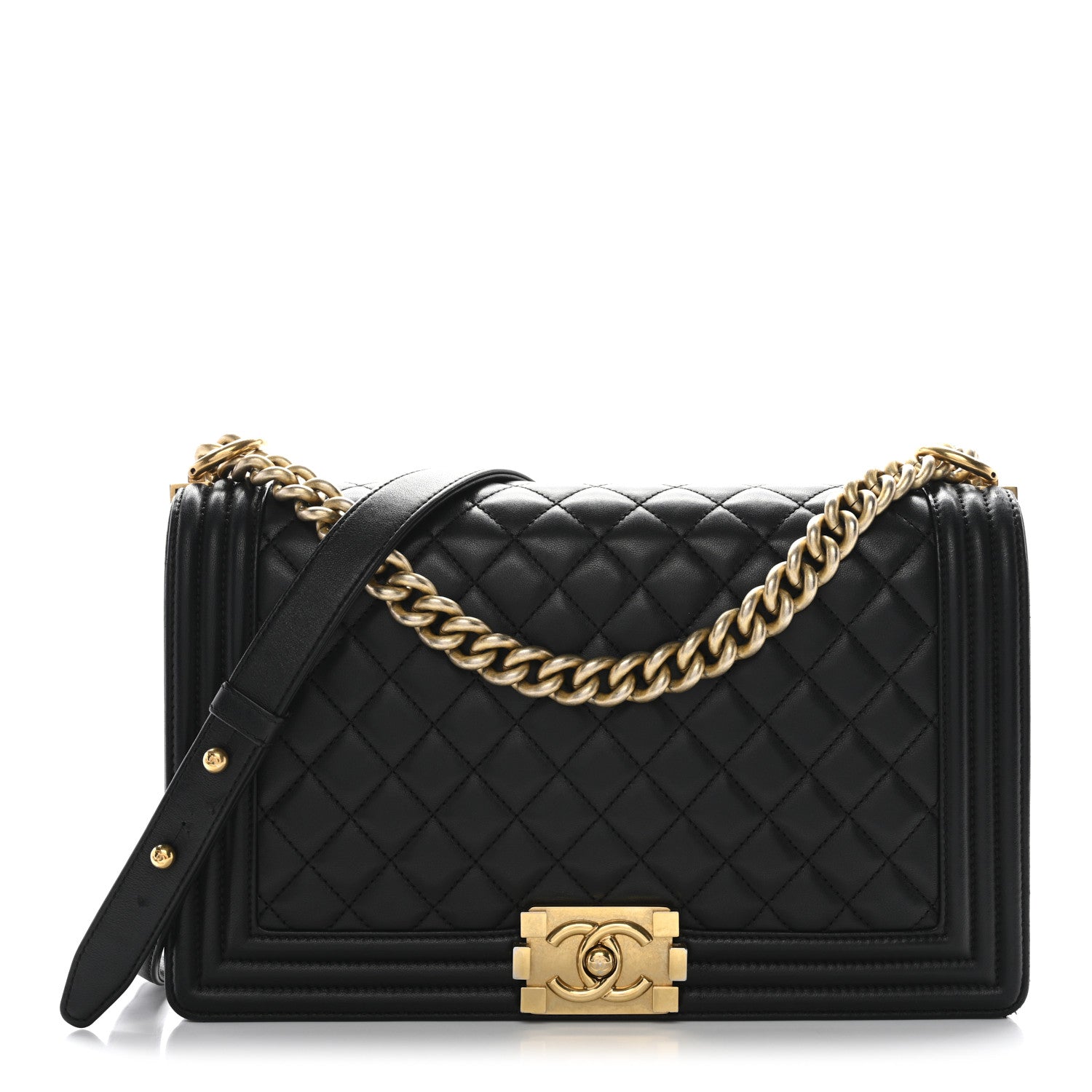 Chanel Calfskin Quilted New Medium Boy Flap Black 1 of 10