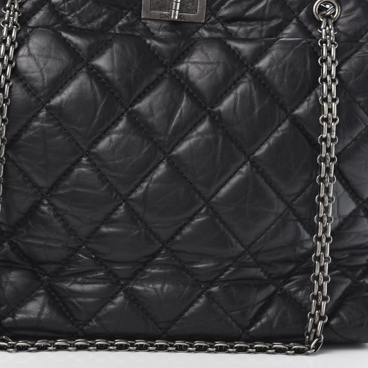 Aged Calfskin Reissue 2.55 Tote Black