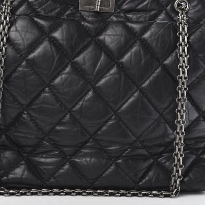 Chanel Aged Calfskin Reissue 2.55 Tote Black 12 of 13