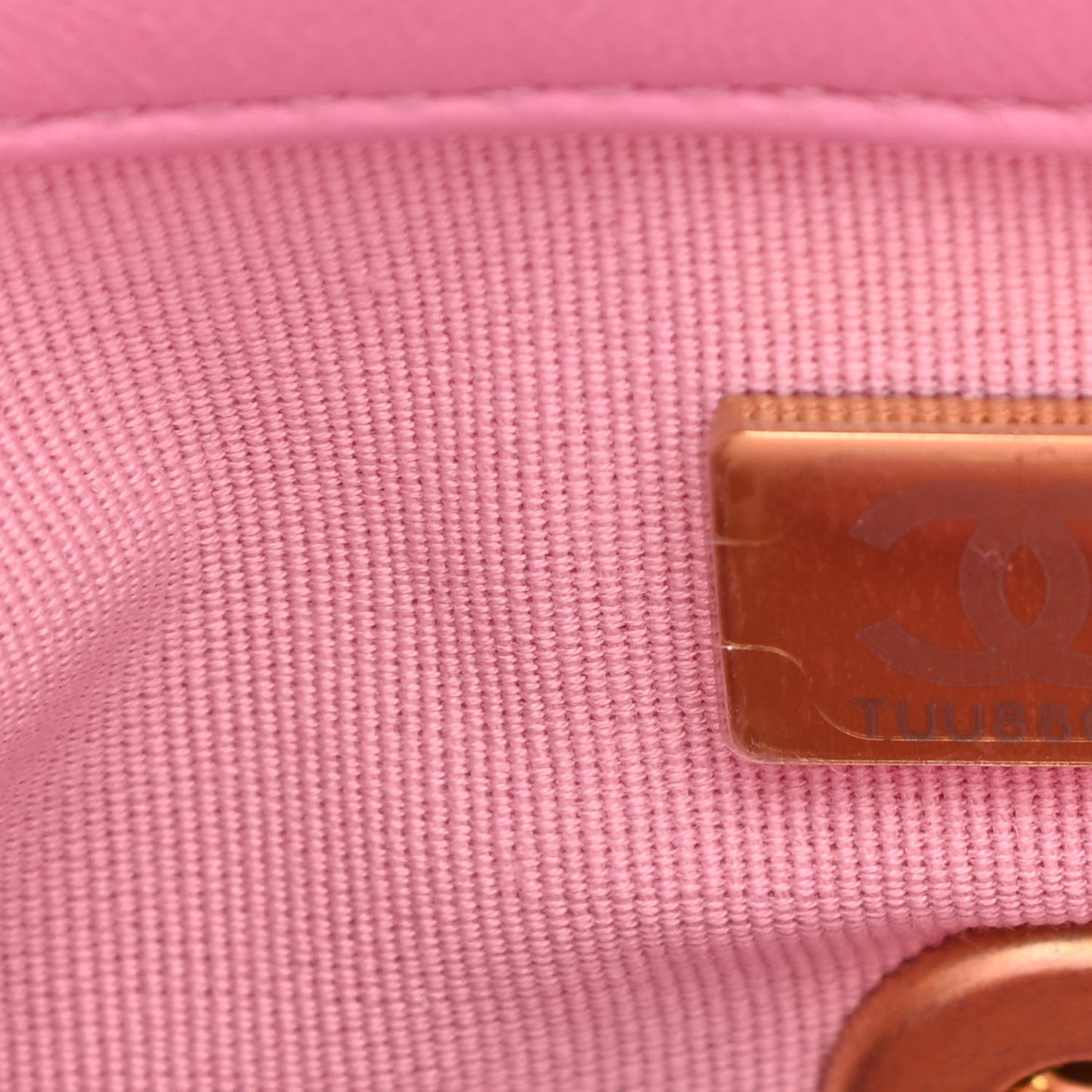 Lambskin Quilted Mini Lacquered Chain Flap Pink
