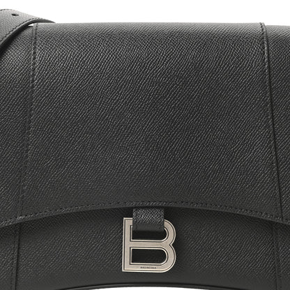 Balenciaga Semi Matte Soft Textured Calfskin Downtown Shoulder Bag Black 8 of 10
