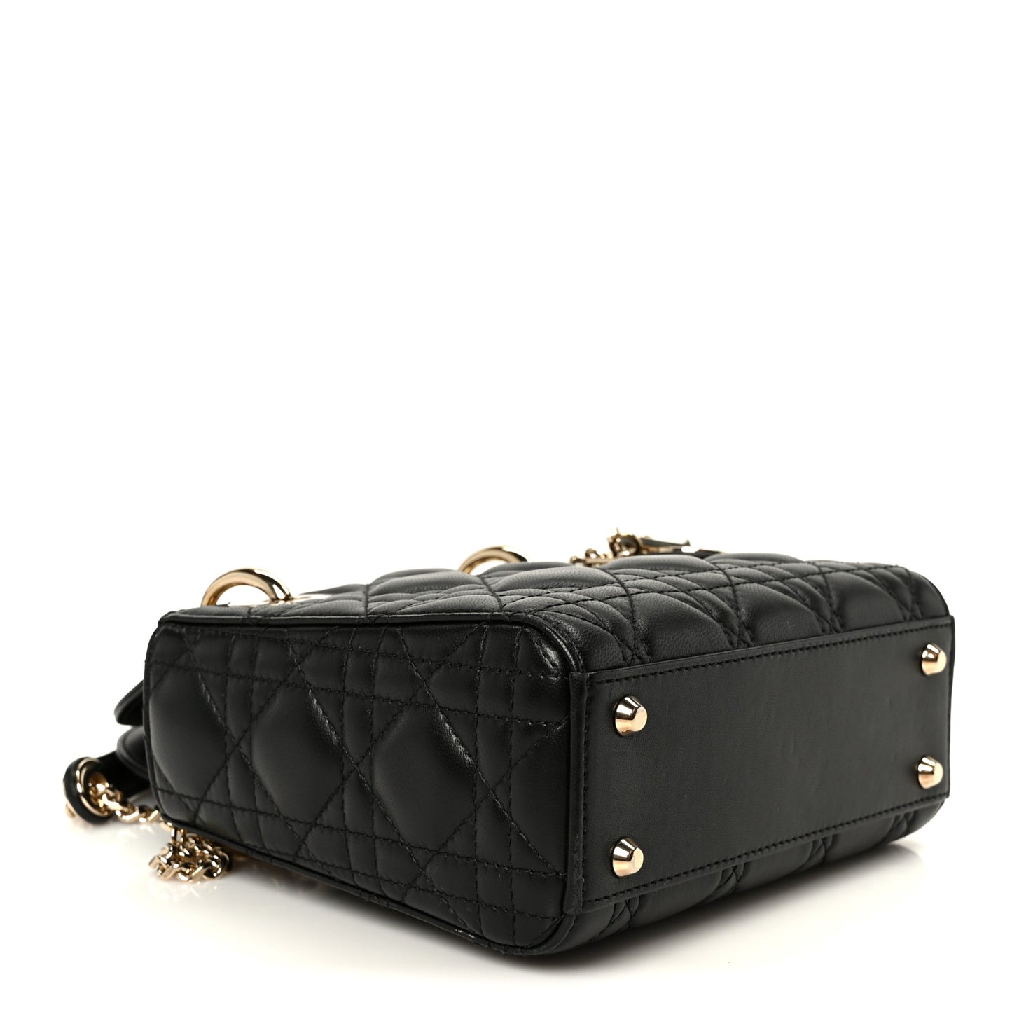 Lambskin Cannage Mini Lady Dior Black