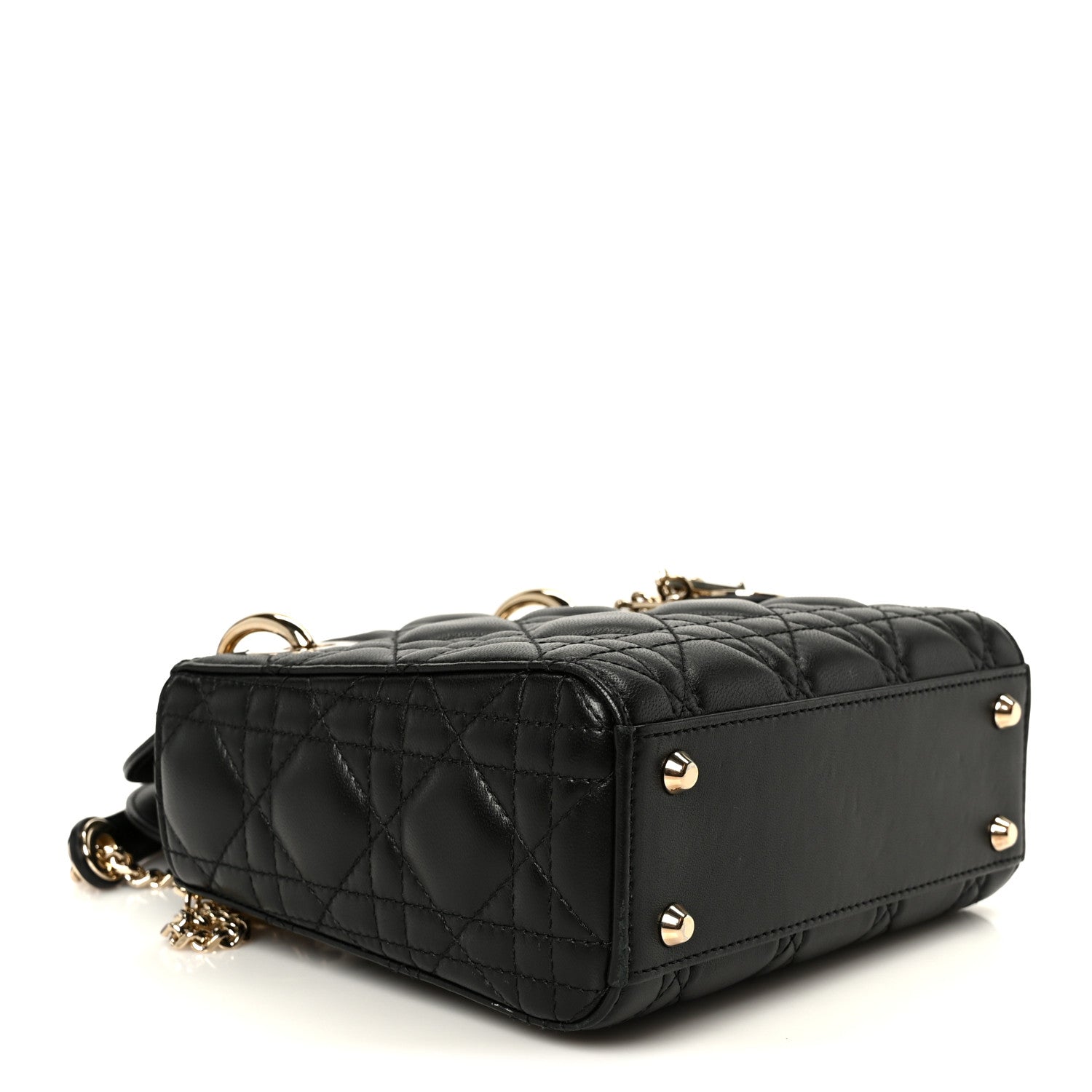 Christian Dior Lambskin Cannage Mini Lady Dior Black 4 of 11