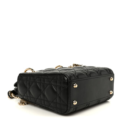 Christian Dior Lambskin Cannage Mini Lady Dior Black 4 of 11