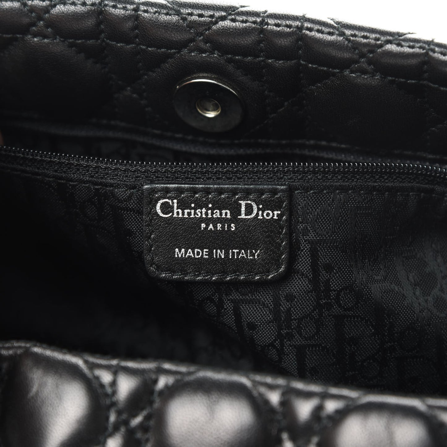 Lambskin Cannage Lady Dior Shoulder Bag Black