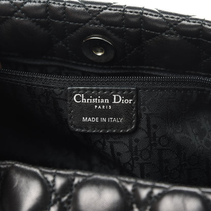 Christian Dior Lambskin Cannage Lady Dior Shoulder Bag Black 6 of 16
