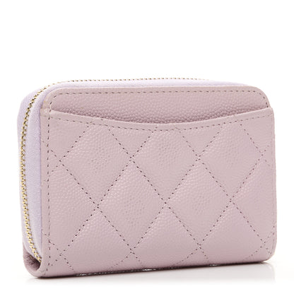 Chanel Caviar Quilted Zip Coin Purse Light Pink 3 of 8