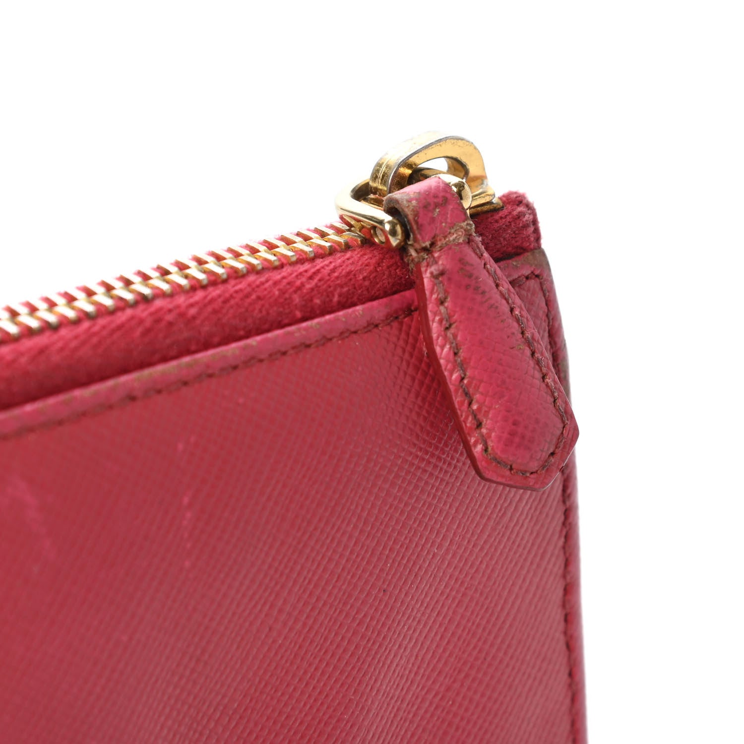 Prada Saffiano Zip Around Wallet Ibisco 3 of 5