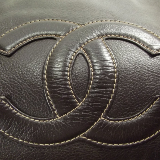 Calfskin Large Satchel Brown
