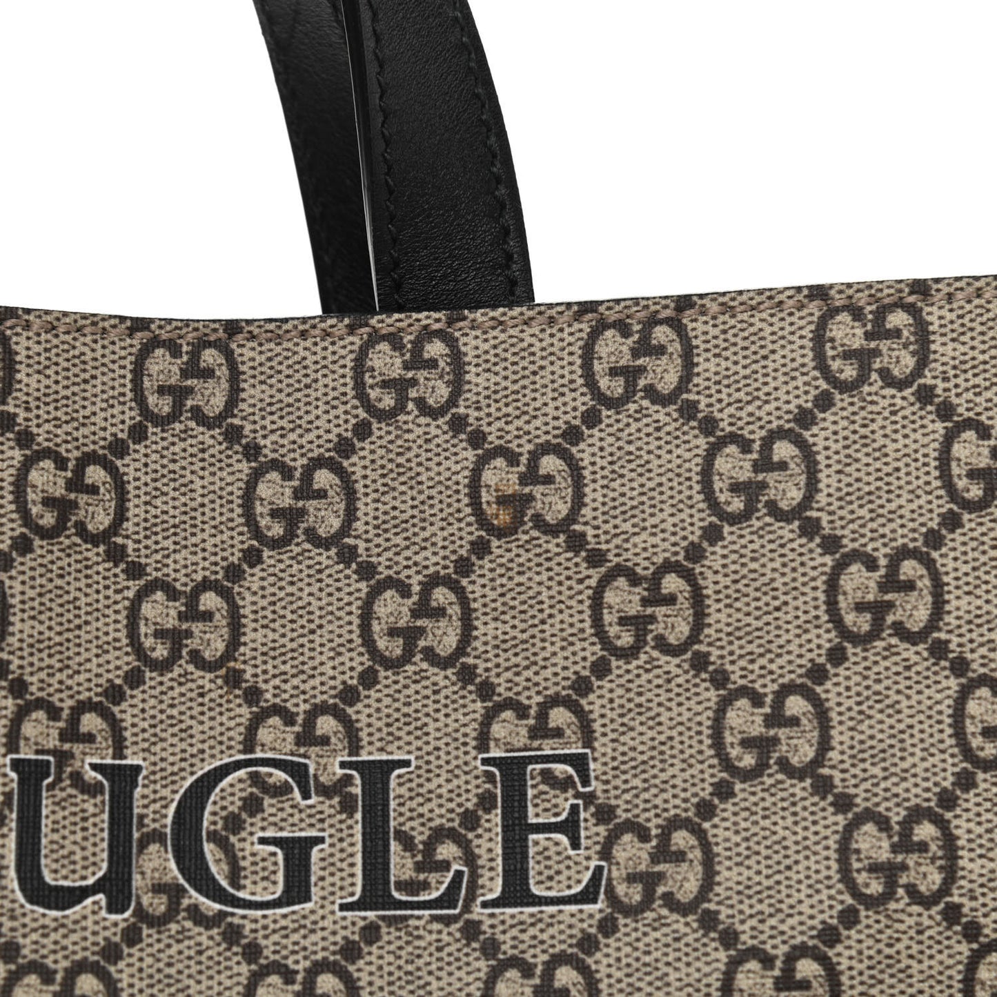 GG Supreme Monogram L'Aveugle Par Amour Print Vertical Tote Black