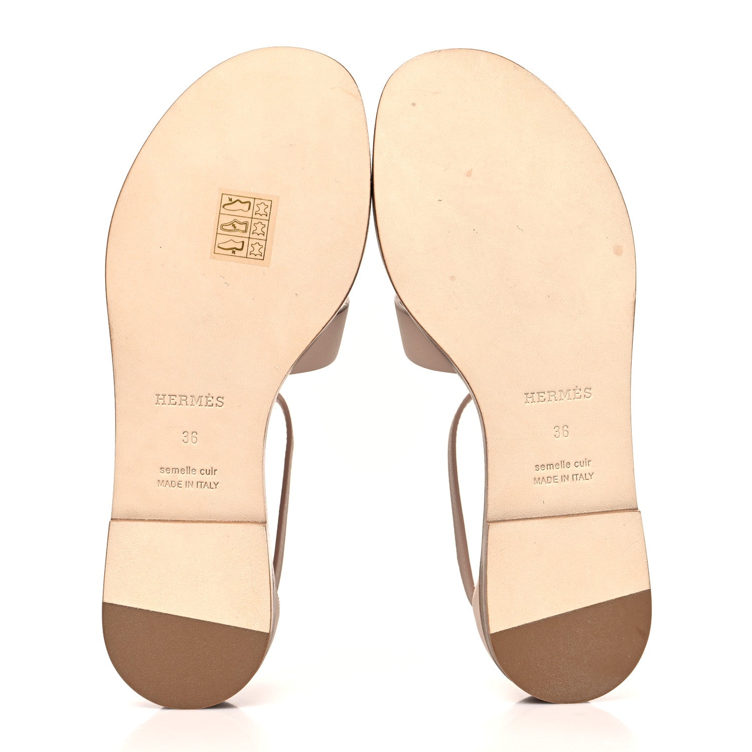 Hermes Calfskin Santorini Sandals 36 Beige Nude 5 of 10