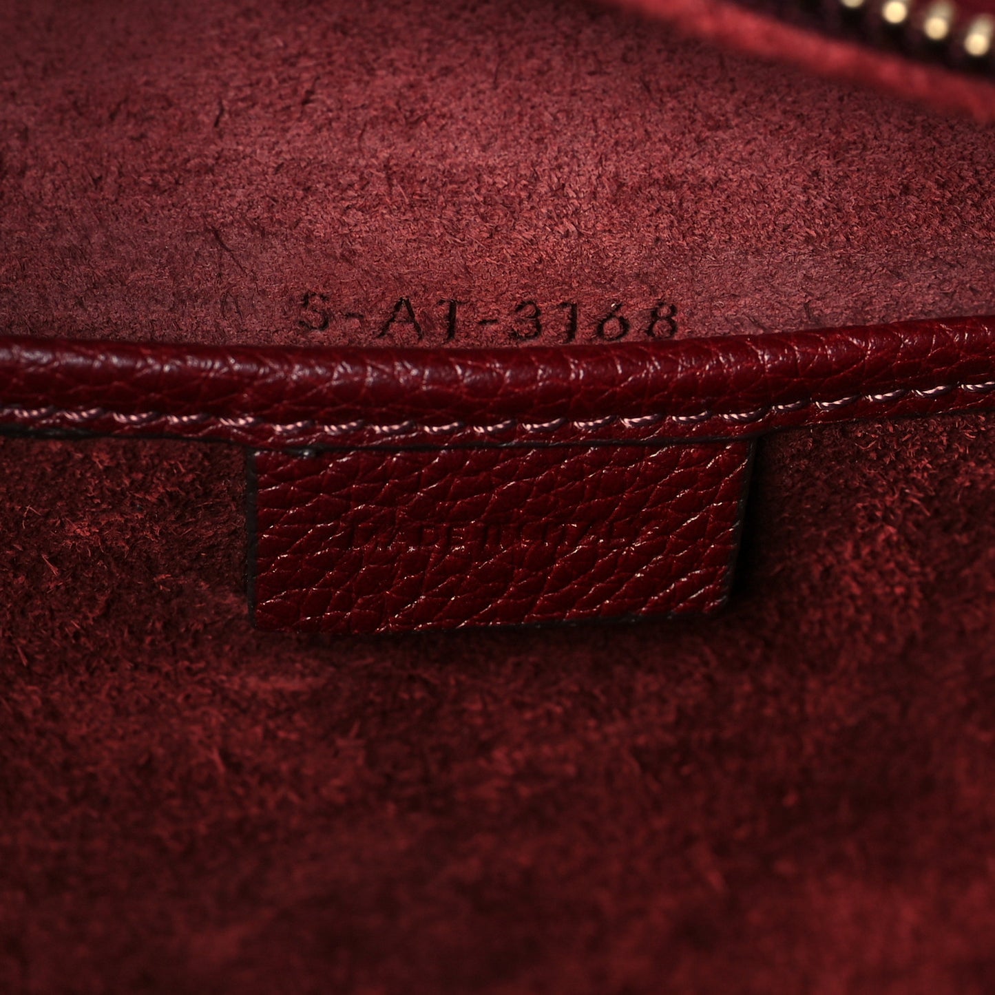 Drummed Calfskin Nano Luggage Light Burgundy