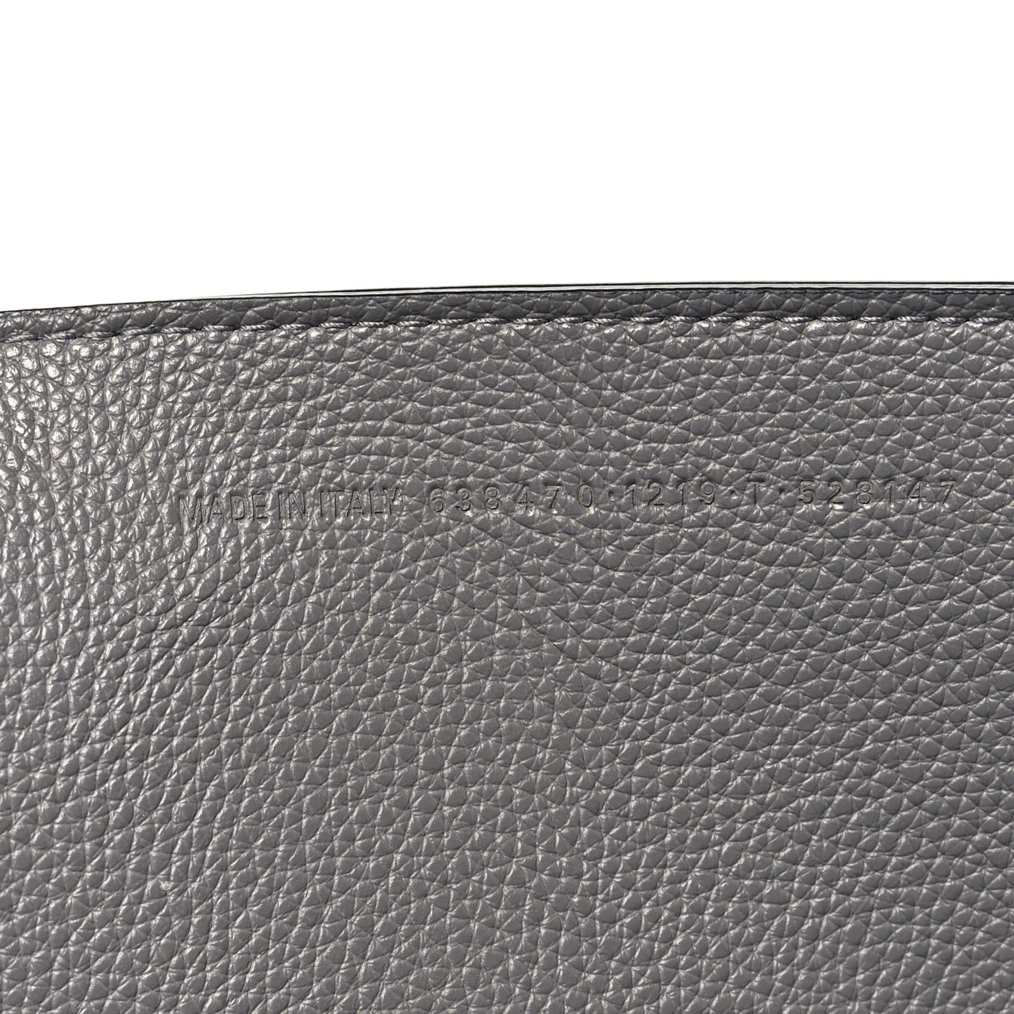 Grained Calfskin Neo Classic Silver Hardware Medium City Dark Grey