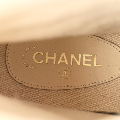 Chanel Coated Canvas Lace Up Combat Boots 37 Navy 7 of 8