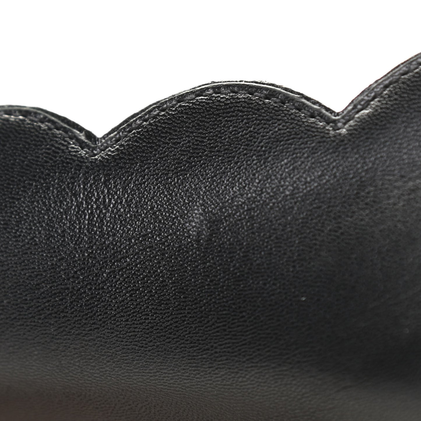 Malaga Kid Interlocking G Pearl Scalloped Flats 40 Black