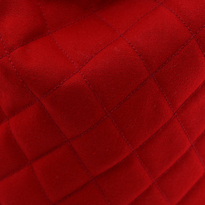 Chanel Canvas Lambskin Quilted CC Drawstring Shoulder Bag Red Navy 12 of 13