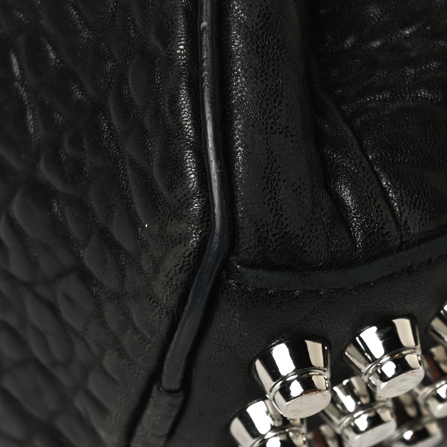 Alexander Wang Pebbled Lambskin Mini Rockie Black Rhodium Hardware 11 of 17