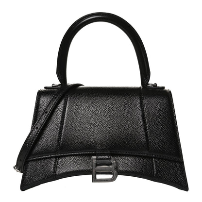 Balenciaga Grained Calfskin Small Hourglass Top Handle Bag Black 1 of 13