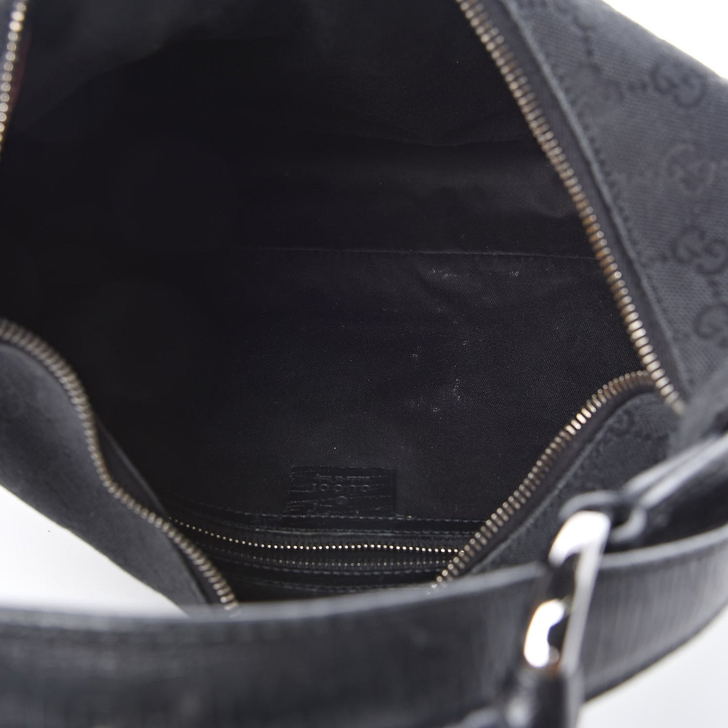 Monogram Medium Horsebit Chain Hobo Black