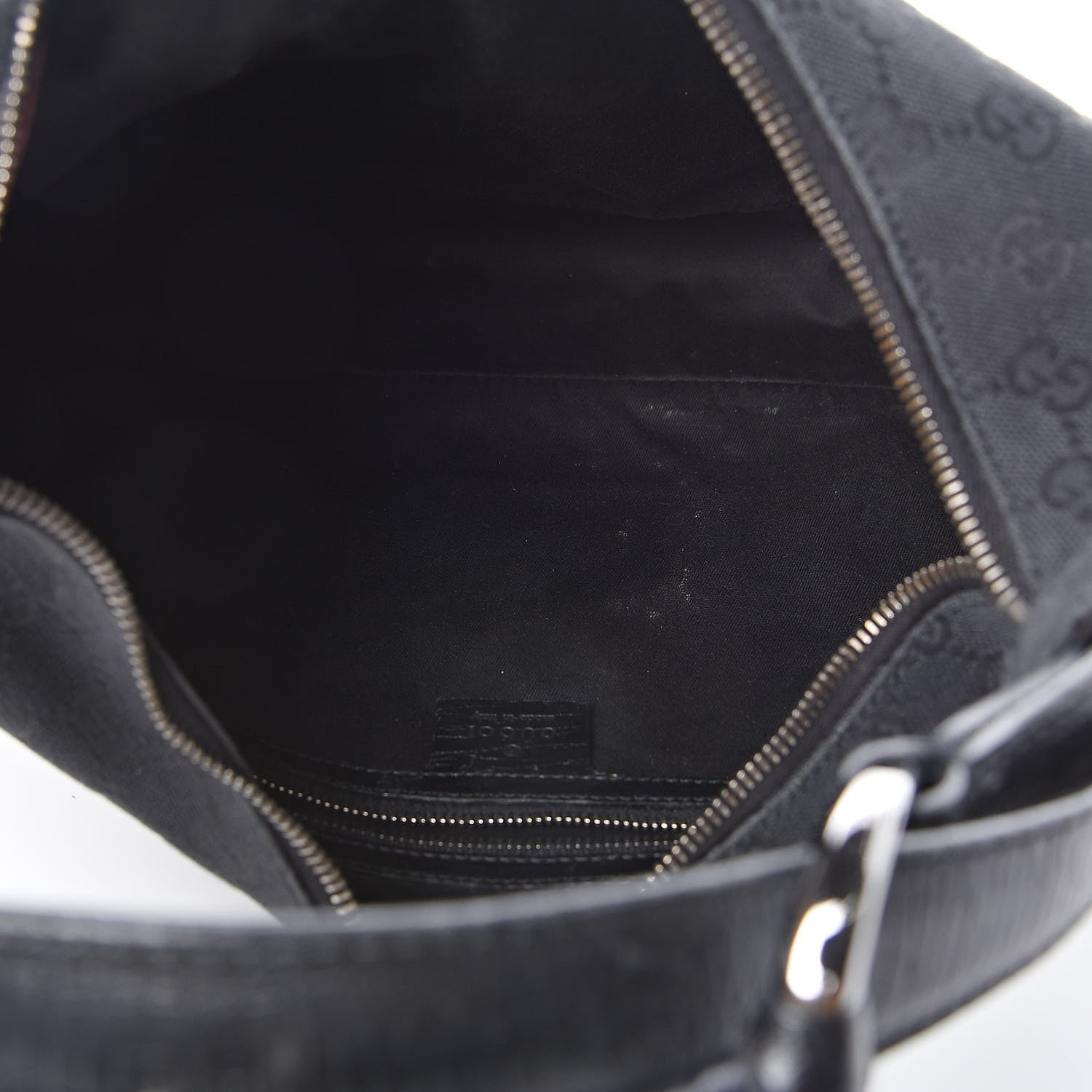 Gucci Monogram Medium Horsebit Chain Hobo Black 5 of 11
