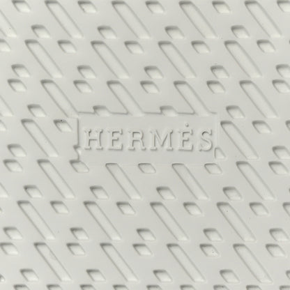 Hermes Calfskin Womens Happy Sneakers 37 White 7 of 12