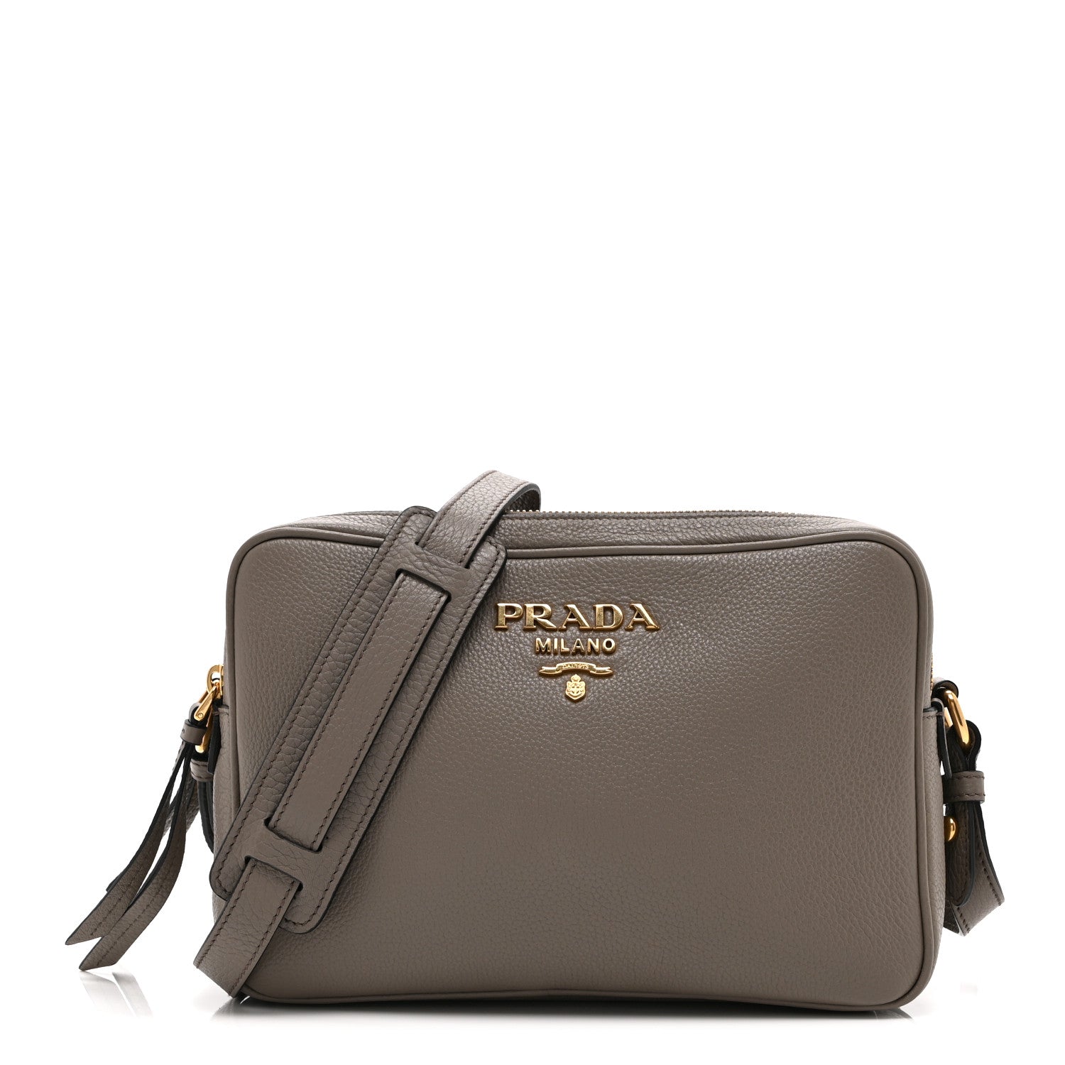 prada カメラバッグ Prada Mini Tessuto Double Zip Camera Bag | Pre-Loved | Orange