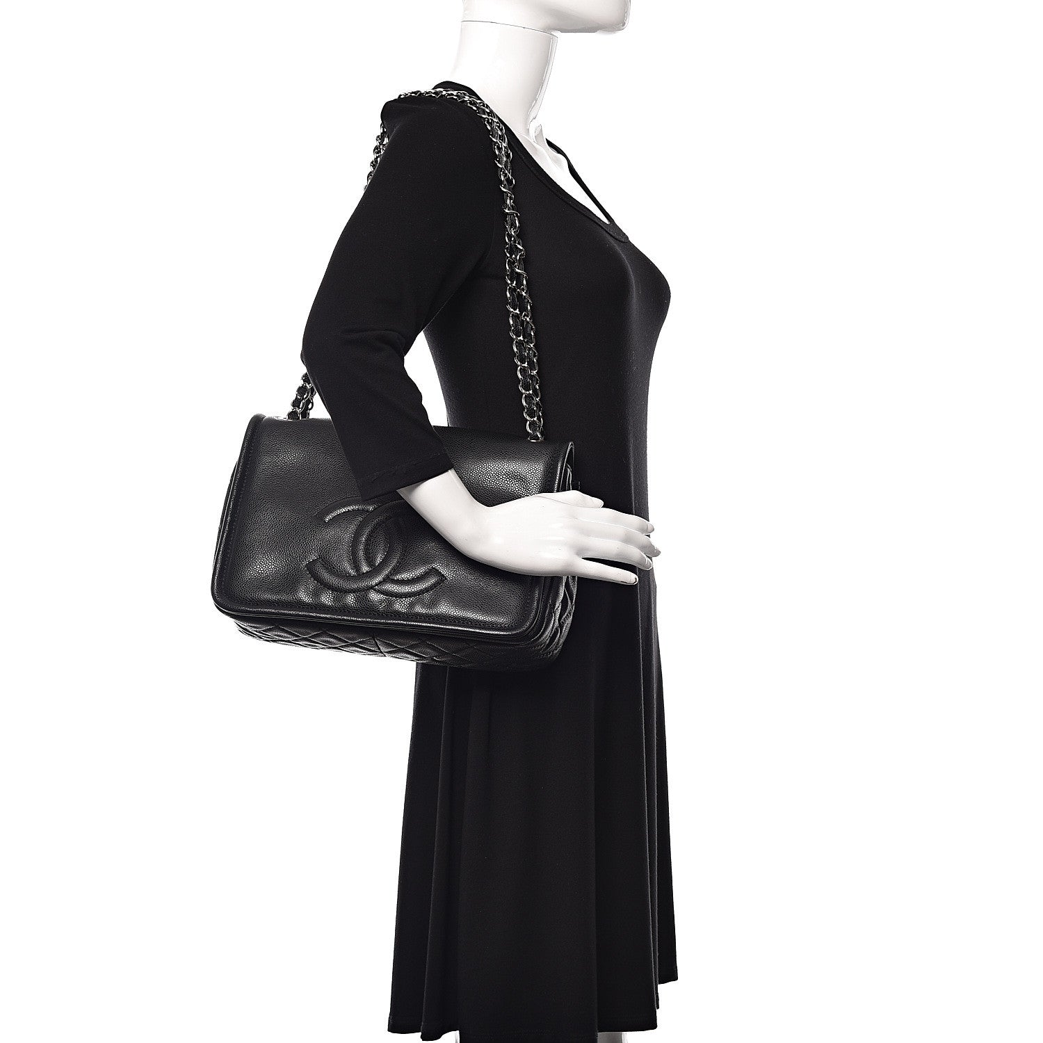 Chanel Caviar Large Timeless CC Flap Black 3 of 11