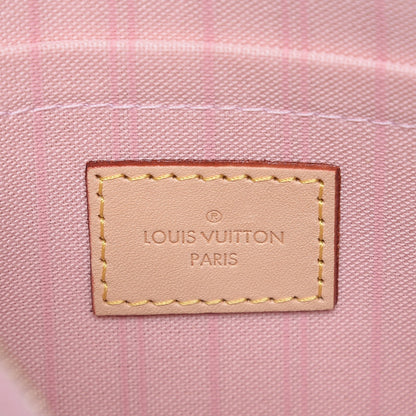 Louis Vuitton Damier Azur Neverfull MM GM Pochette Rose Ballerine 6 of 8
