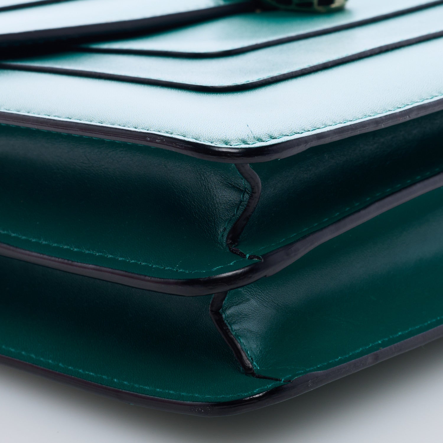 Bulgari Calfskin Serpenti Forever Shoulder Bag Emerald Green 7 of 8