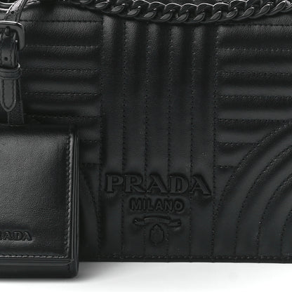 Prada Nappa Impunture Small Diagramme Crossbody Bag Black 9 of 12