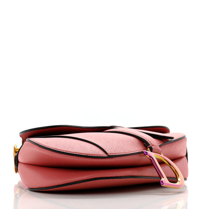 Christian Dior Grained Calfskin Saddle Bag Pink 4 of 11