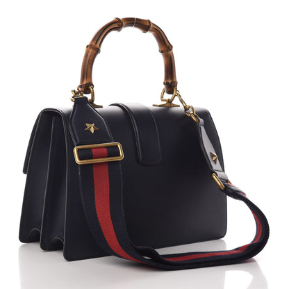 Gucci Moon Calfskin Bamboo Web Medium Dionysus Top Handle Bag Blue Emerald Hibiscus Red 3 of 10