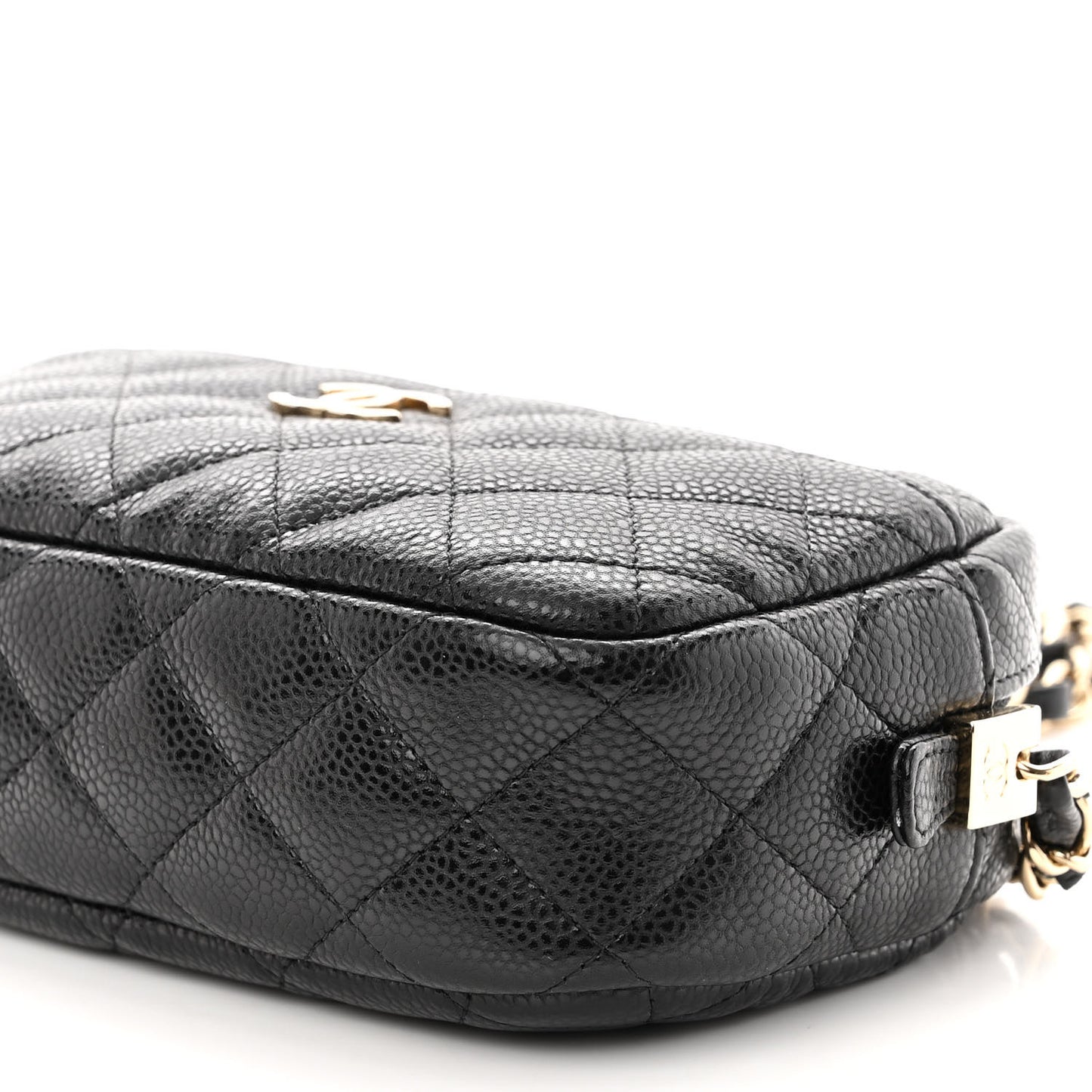 Caviar Quilted Small Timeless Camera Case Black