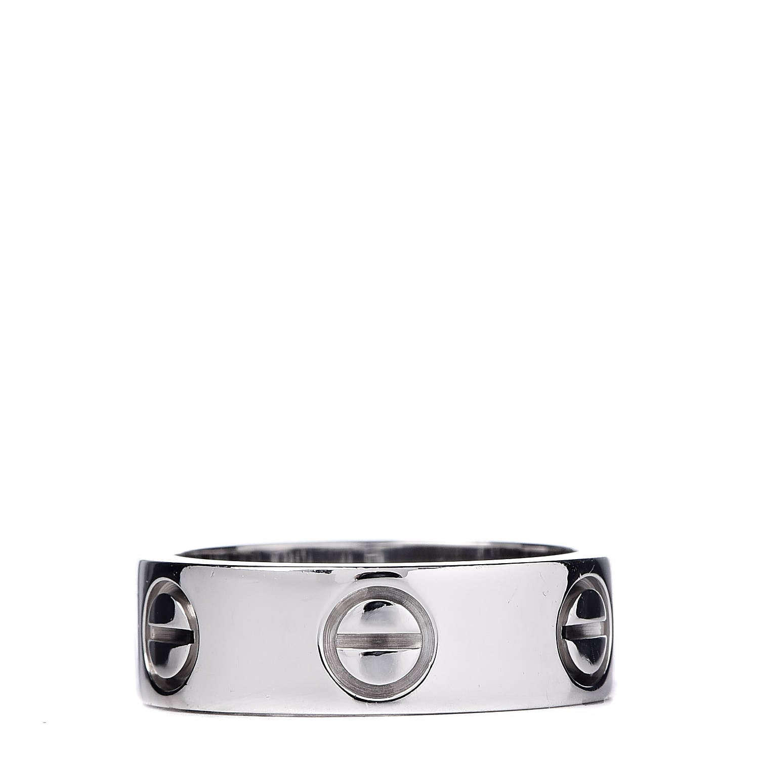 Cartier 18K White Gold 5.5mm LOVE Ring 48 4.5 3 of 4