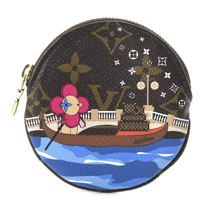 Louis Vuitton Monogram 2019 Christmas Animation Round Coin Purse Blue 1 of 9
