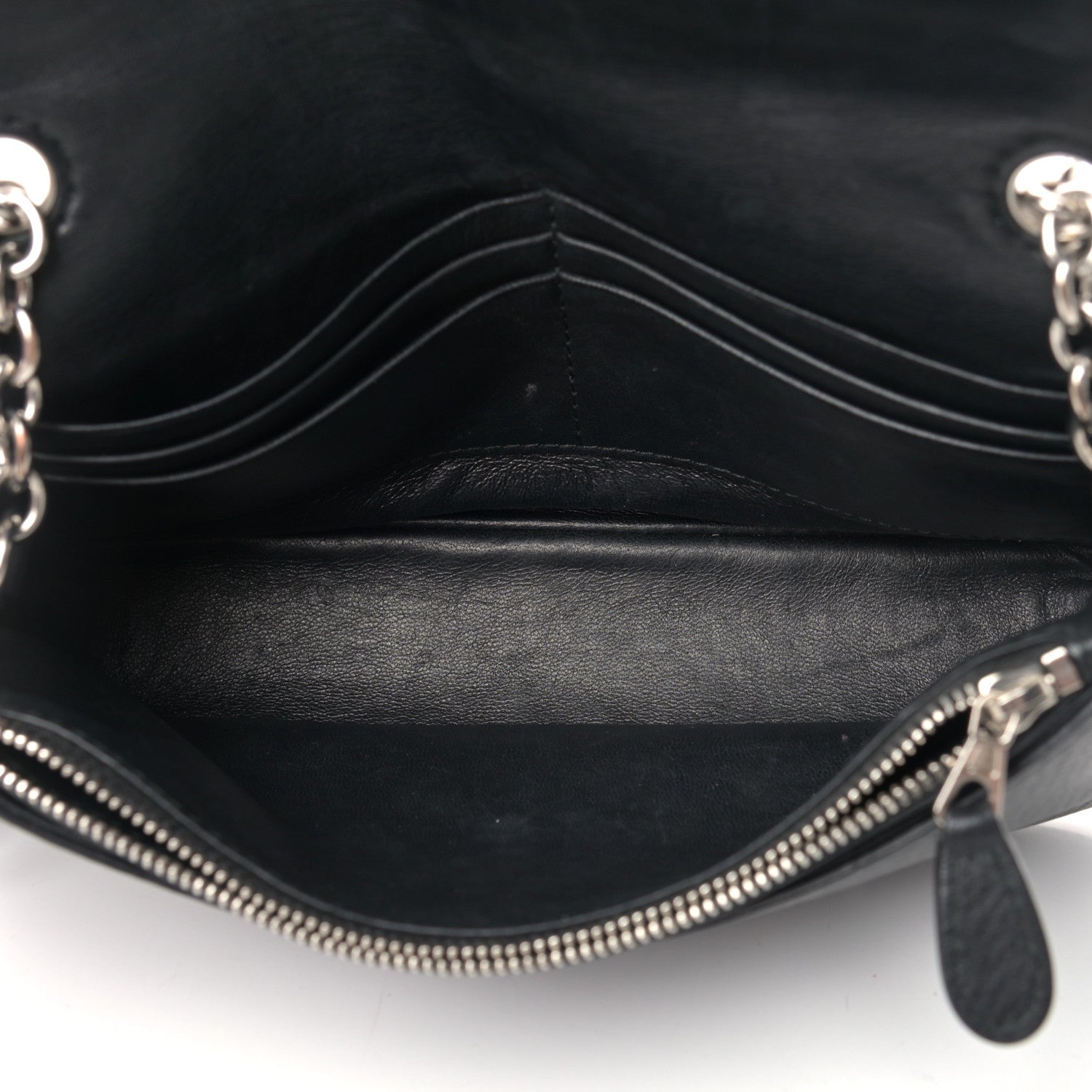 Balenciaga Pebbled Calfskin Everyday Chain Wallet Black 5 of 14