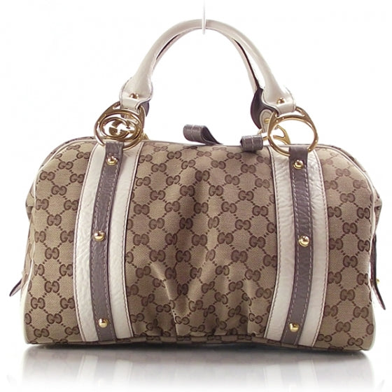 Monogram GG Boston Tote Ivory