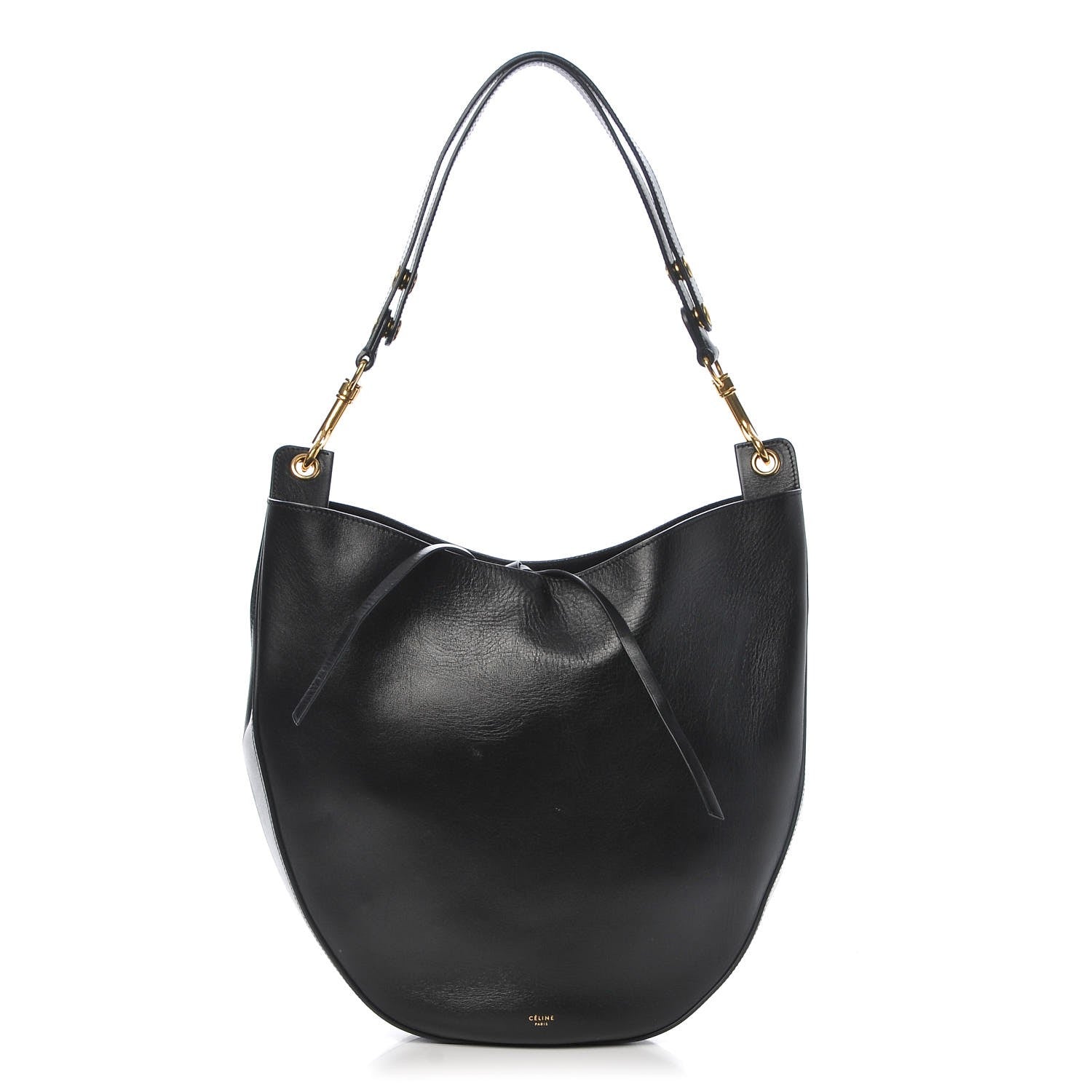 Celine Supple Calfskin Medium Hobo Black 1 of 8