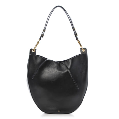 Celine Supple Calfskin Medium Hobo Black 1 of 8